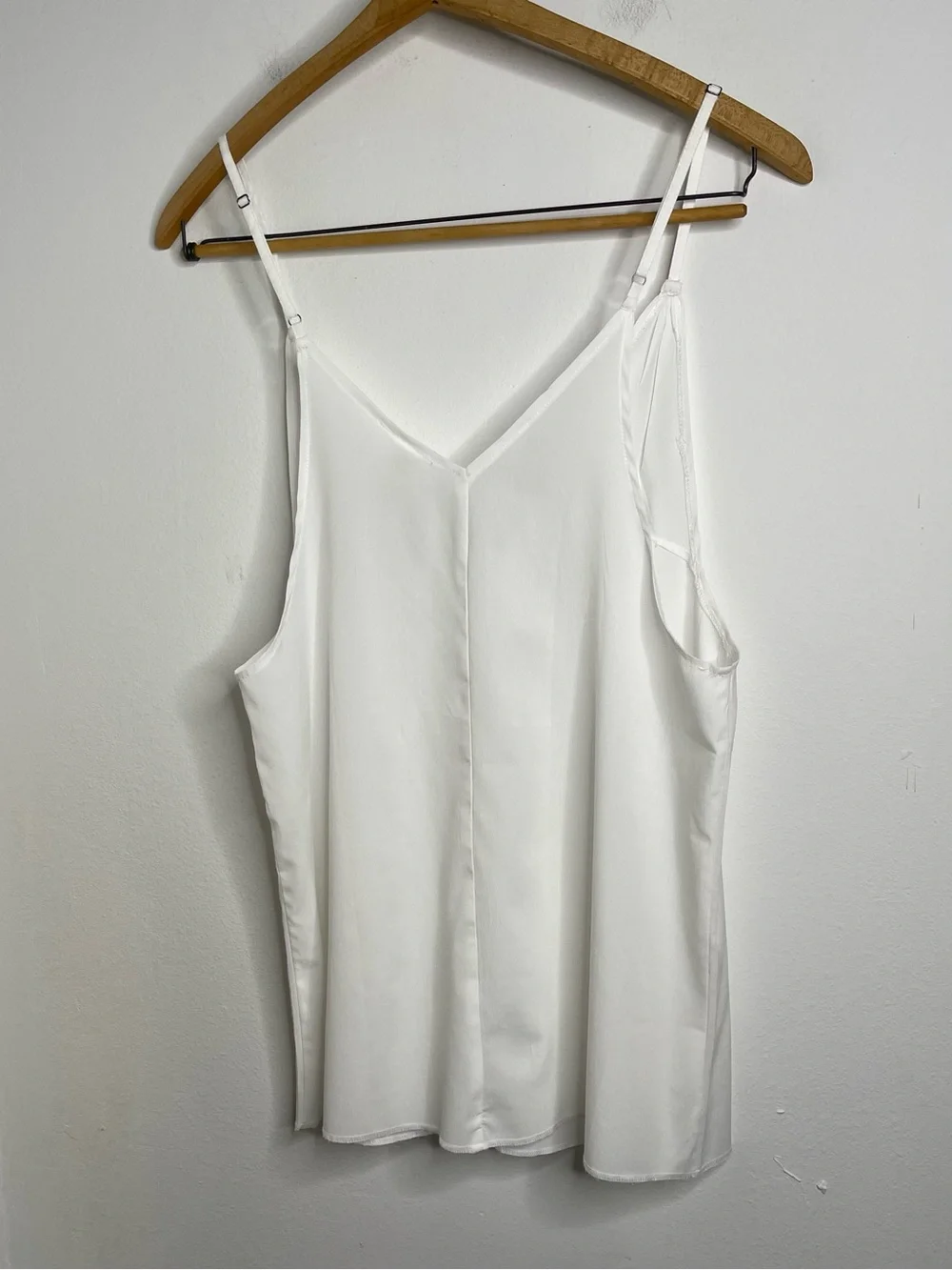 Free People FP One White Slip Cami Tunic Dress L Made in India Sheer Deep V Neck - Picture 8 of 16